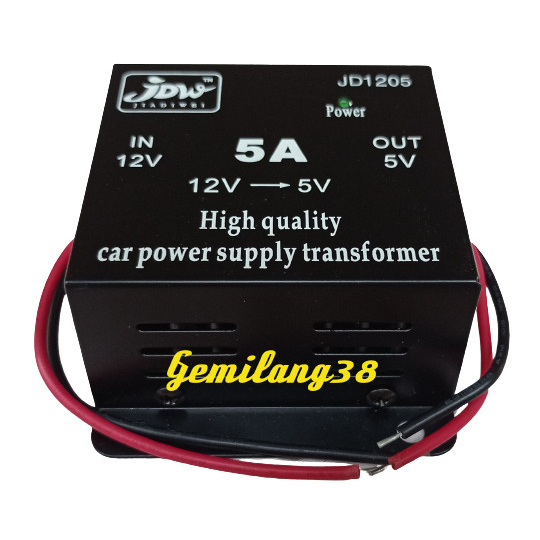 Converter penurun tegangan Dc 12 v to 5 v 5 a step down 12V ke 5V 5A
