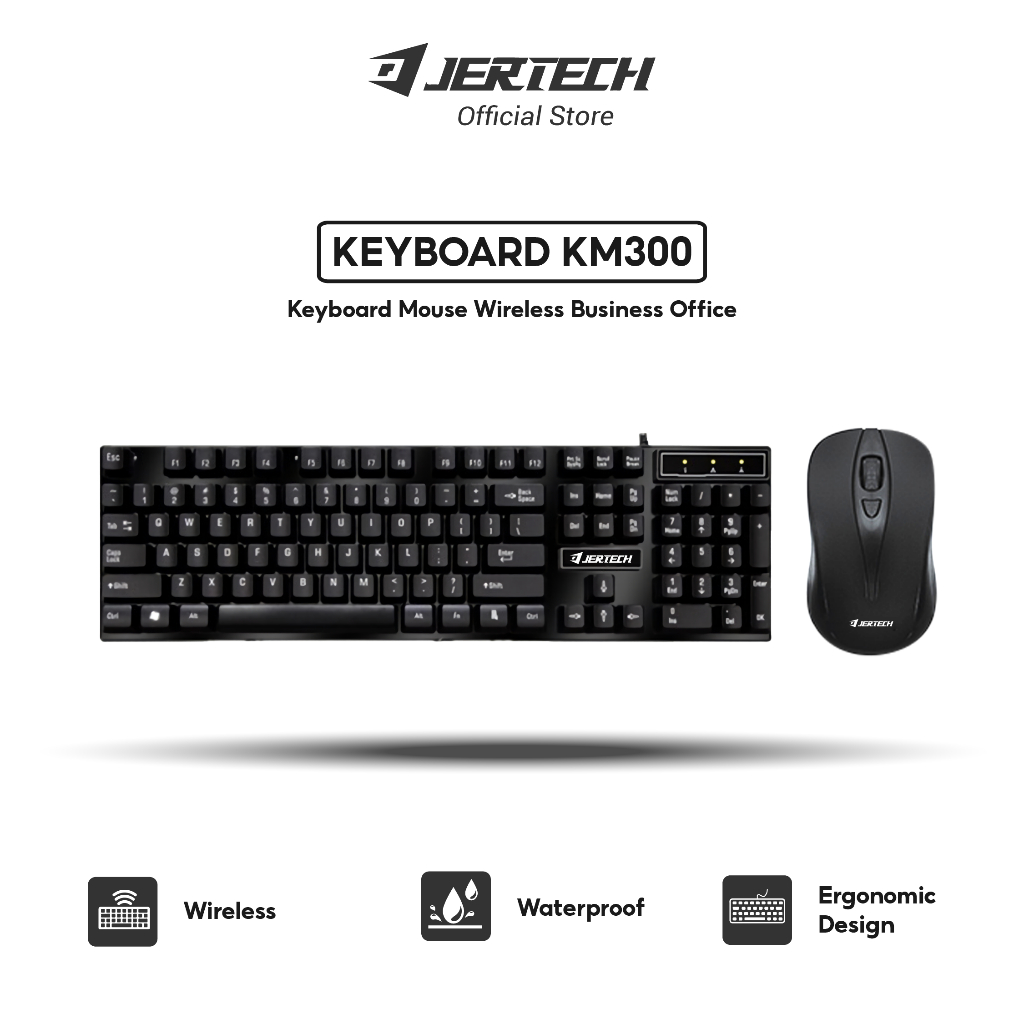JERTECH Keyboard Mouse KM300 Wireleess Connection Membrane