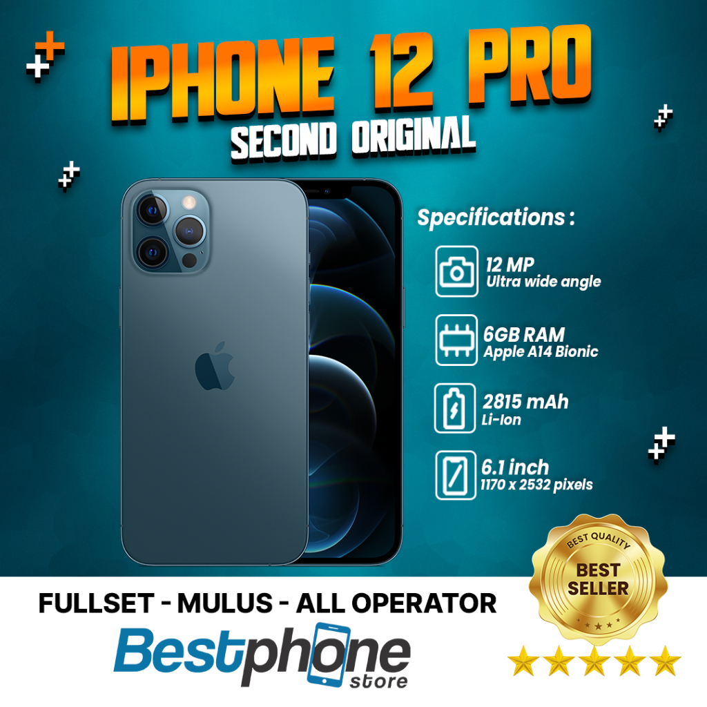 iPhone 12 Pro 128GB Second Original EX Inter Fullset Terawat No Minus