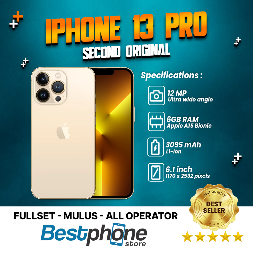 iPhone 13 Pro 128GB Second Original EX Inter Mulus 100% Fullset