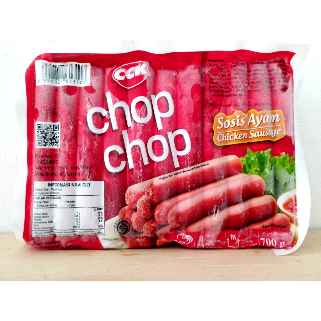 

Chop Chop Sosis Ayam (Chicken Sausage) 700gr 30pcs