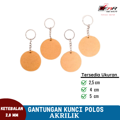 Ganci Akrilik Polos Ganci Akrilik Bening Polos Bulat Gantungan Kunci Untuk Kerjinan Polosan