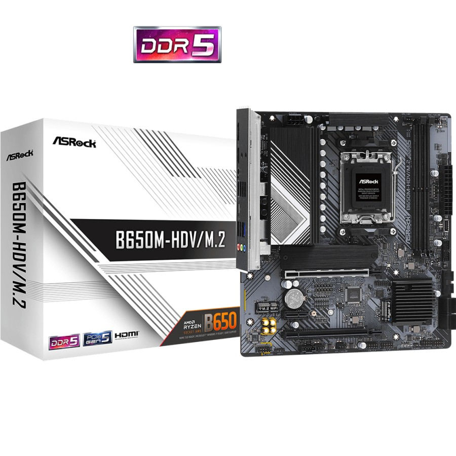 ASROCK B650M-HDV/M2 DDR5 AMD B650 AM5 MOTHERBOARD