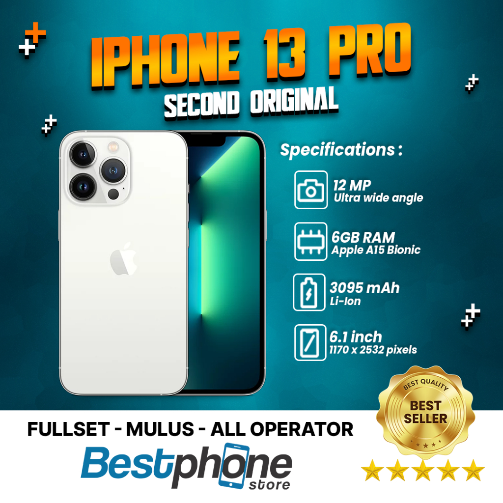 iPhone 13 Pro Second Original 128GB/256GB/512GB EX Inter Mulus 100% Fullset