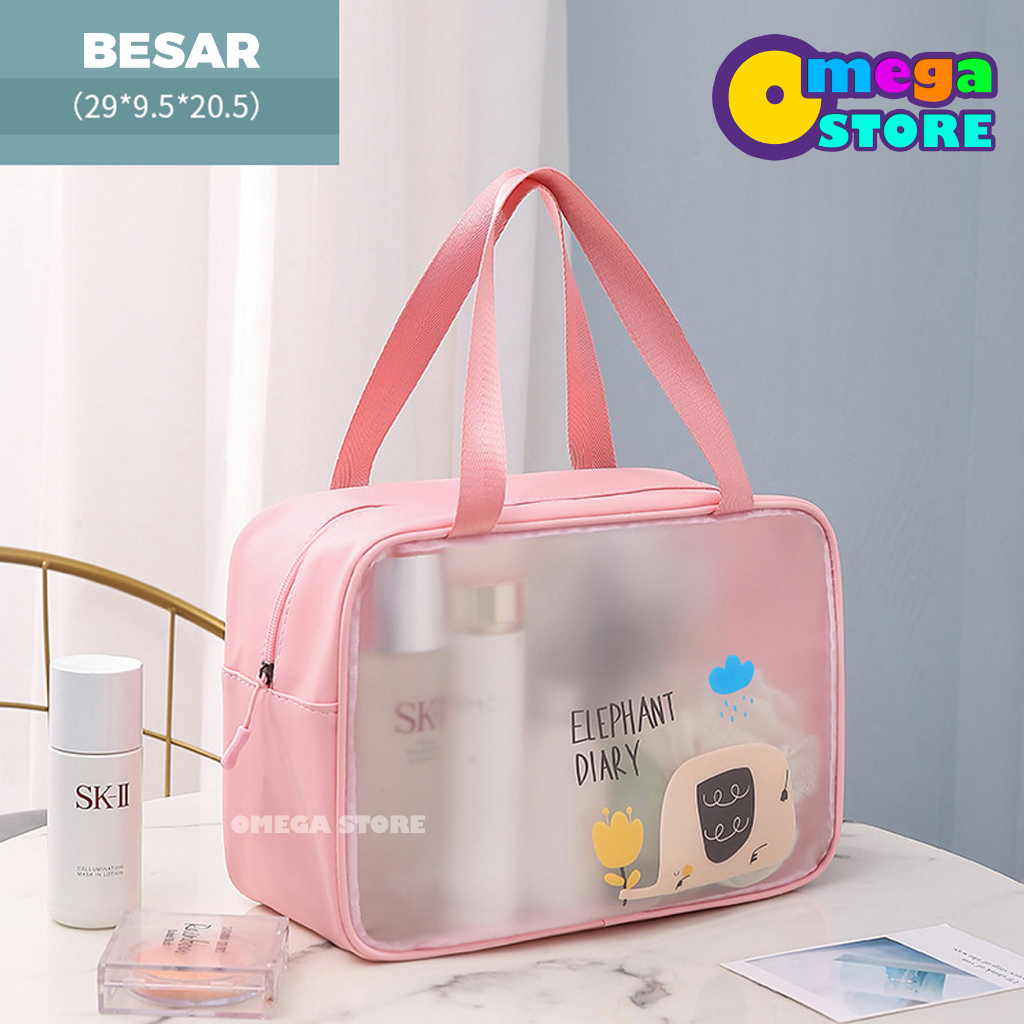 [O&amp;S] Tas Make Up Waterproof Washbag Kosmetik Travel Portable Karakter Lucu Tas Peralatan Kamar Mandi-OS297