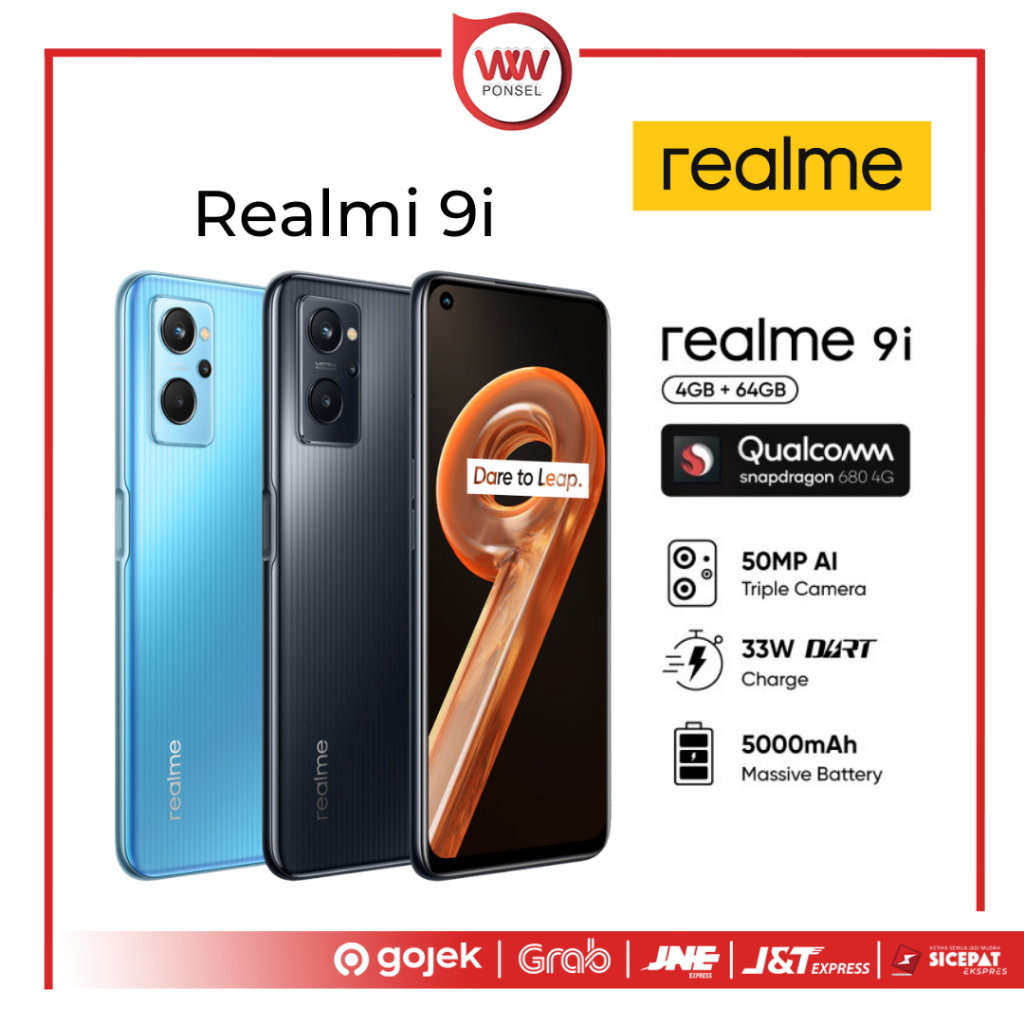 Hp Realme 9i RAM 4GB Internal 64GB Garansi Resmi