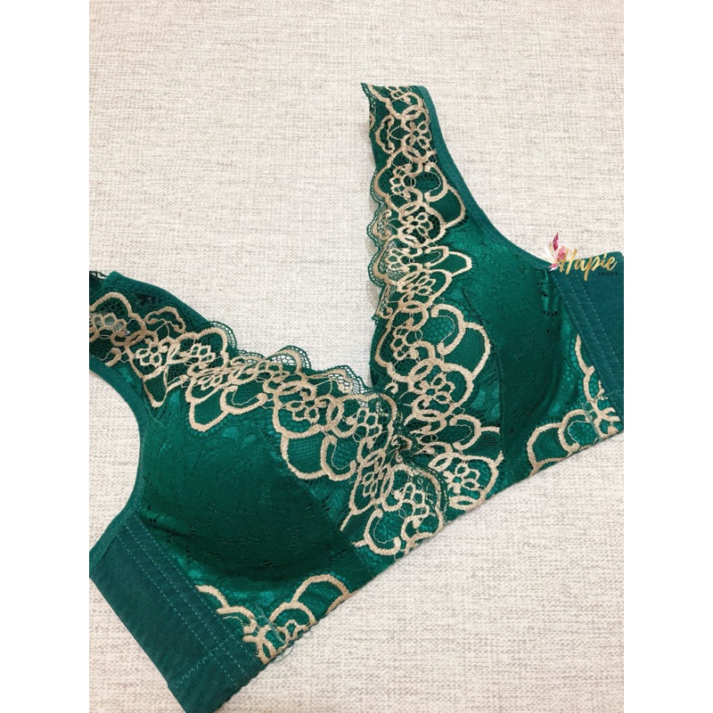 Octa lace bra/bra renda big size/bra renda tanpa kawat/bh jumbo tanpa kawat busa tebal/bra busa teba