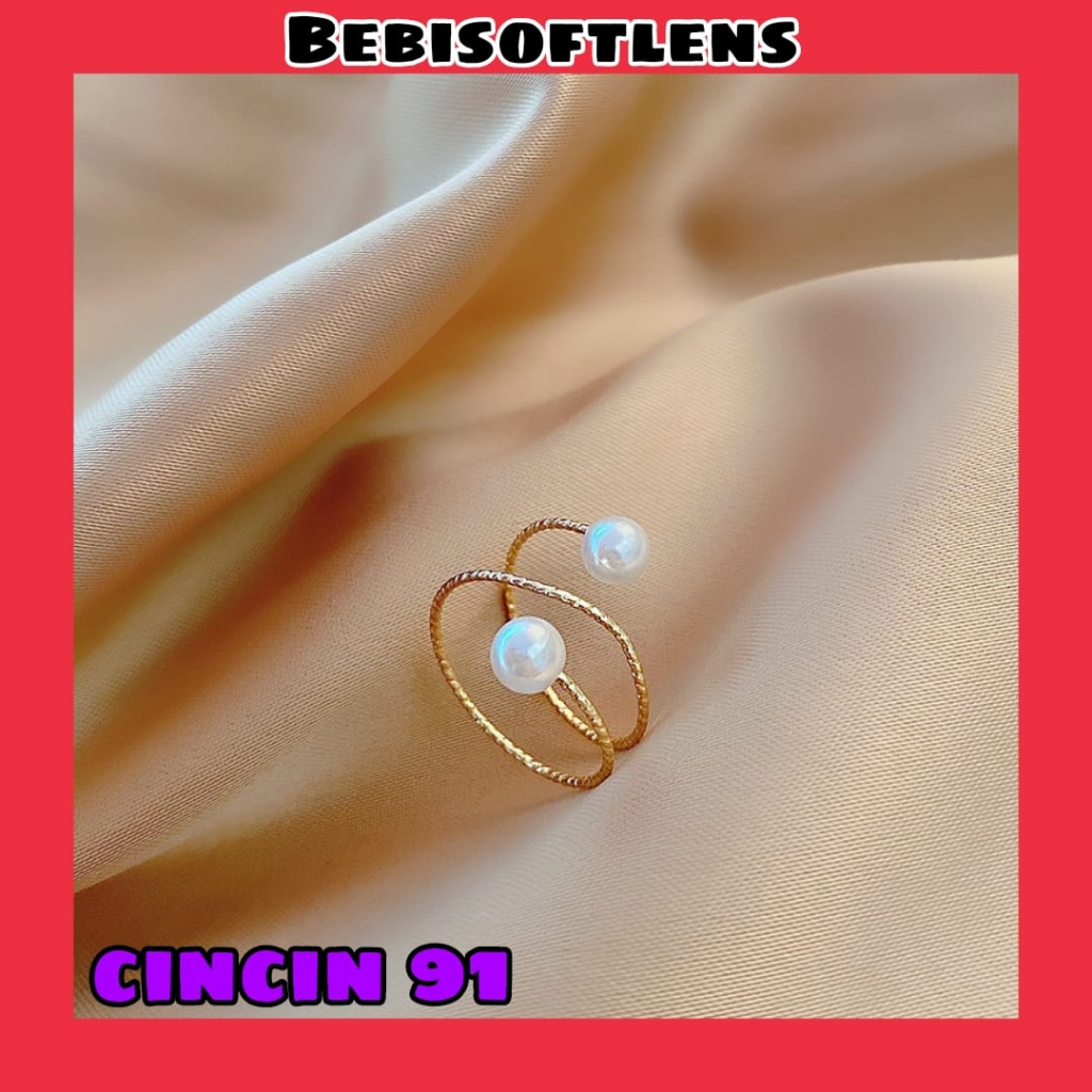 Cincin 90 &amp; Cincin 91 Fashion wanita Cincin Unik Lucu Keren Elegant Minimalis Bisa diatur sizenya / BB