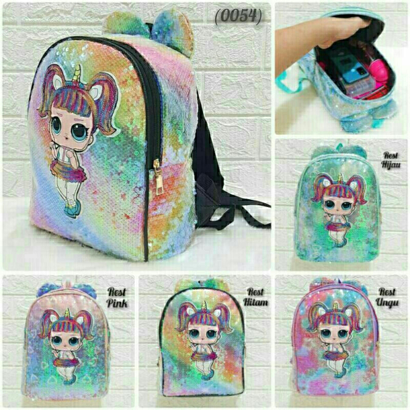 Tas Anak LOL LED / Tas Sequin Anak Perempuan