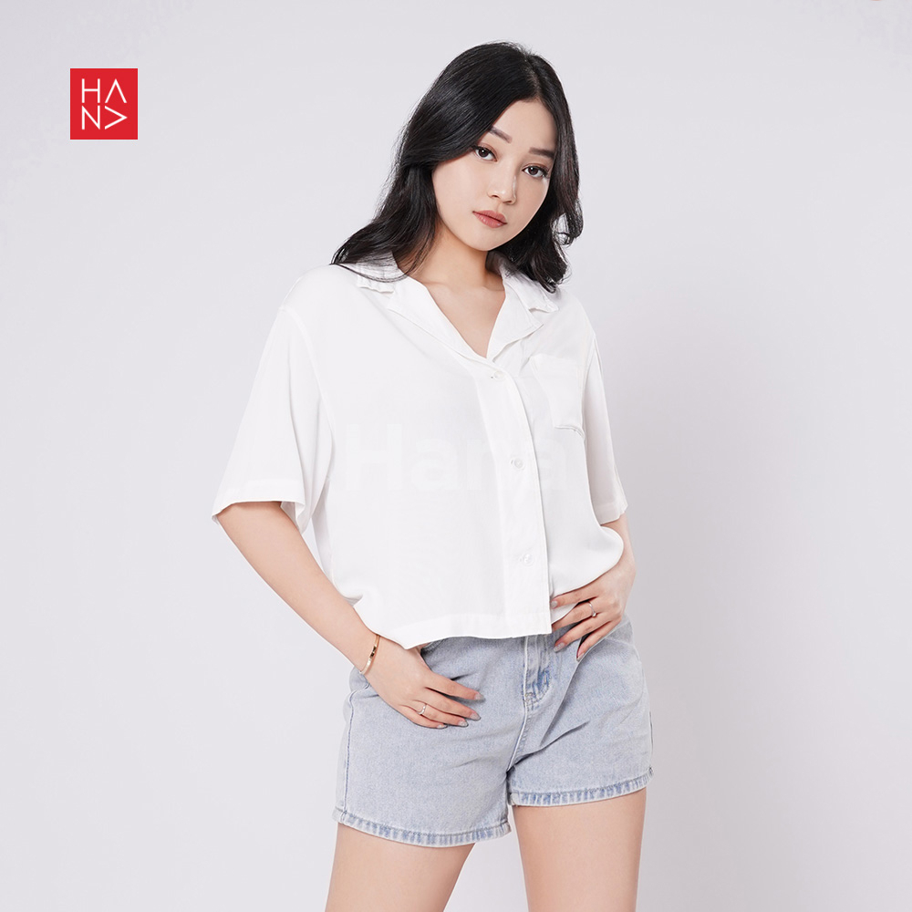 HanaFashion - Roshi Shirt Blouse / Atasan Wanita Casual - SB248