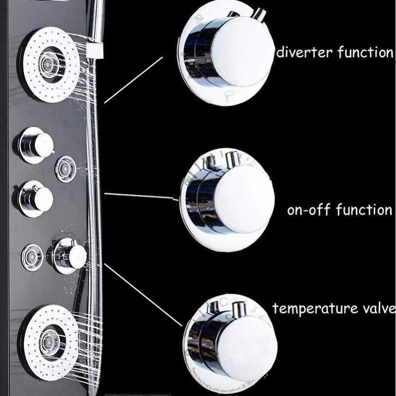 Onyzpily Shower Mandi Panel LED Temperature Screen Wall Mounted - 8006