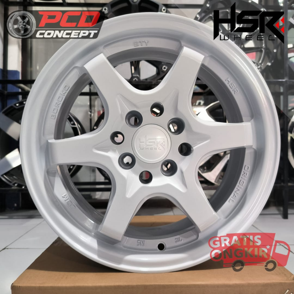 VELG MOBIL R15 TERLARIS BAUT 4 PUTIH - VELG BRIO AGYA CALYA DATSUN GO