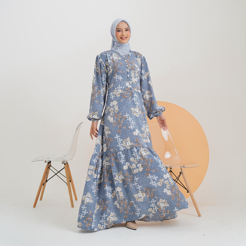 New Zalina Dress Baju Lebaran Ied Series Adem tebal tidak menerawang