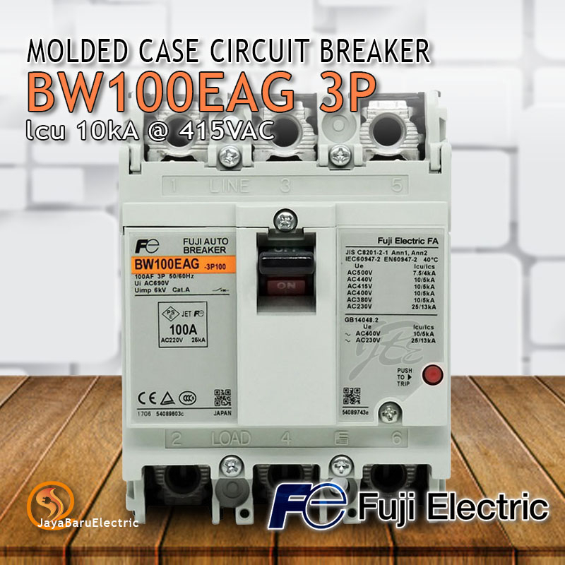 MCCB Fuji BW100EAG 3P 75A 100A