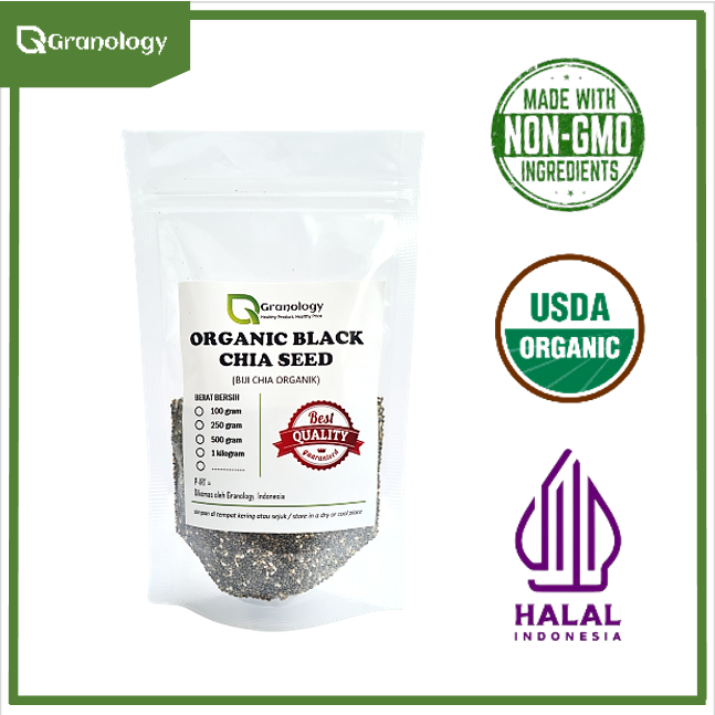 Organic Chia Seed Peru kualitas terbaik (100 gram) by Granology