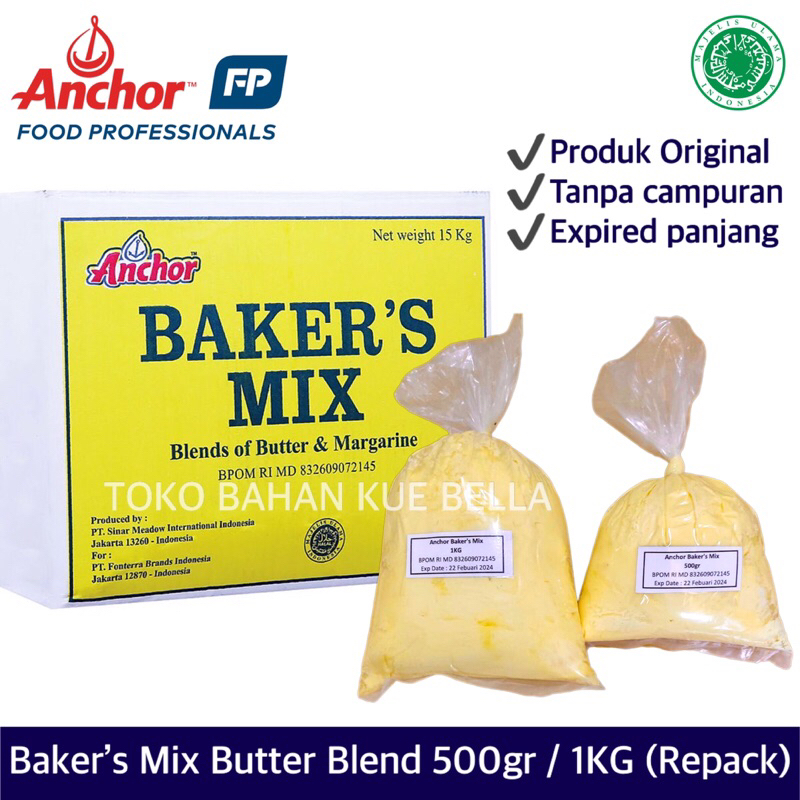 

Anchor BAKER’S MIX 500GR (Repack) Butter Blend