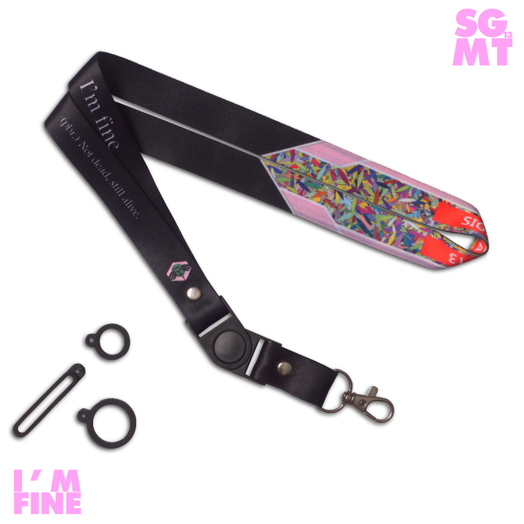 Lanyard ID Card Holder Name Tag HP Lanyard Full Printing FREE 3 Pcs Oring IM FINE