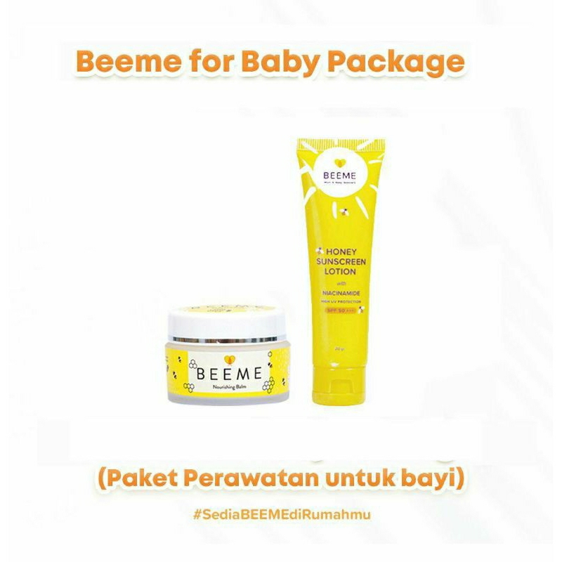 Paket nourishing balm dan honey sunscreen spf 50 dengan niacinamide| sunscreen anak | paket skincare anak