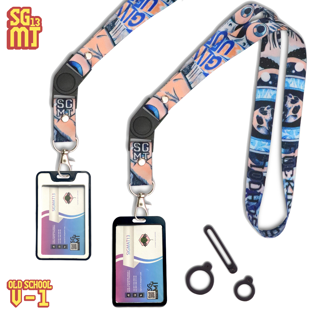 Lanyard ID Card Holder Name Tag HP Lanyard Full Printing FREE 3 Pcs Oring Old School V1