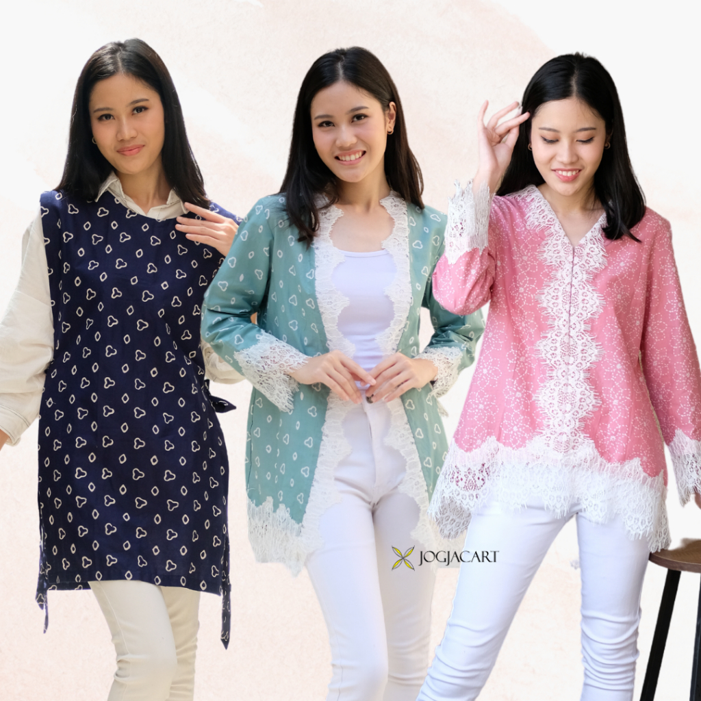JOGJACART - RENATTA RAISYA ROSETTA - Outer Bolero Batik Wanita Modern Batik Pastel Hijab Baju Lebara