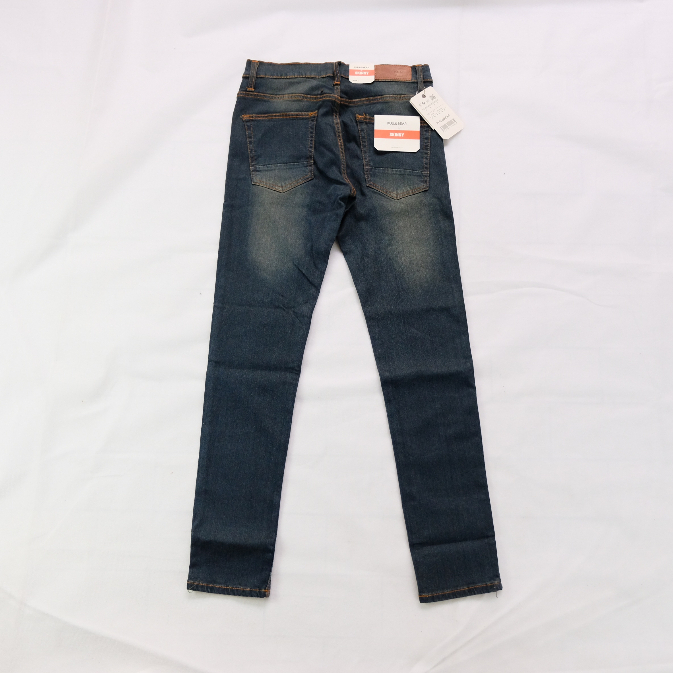 CELANA JEANS PRIA PULL&amp;BEAR NAVY THIN BROWN SKINNY STRETCH PULLANDBEAR PULL &amp; BEAR PULL P&amp;B BIRU TUA