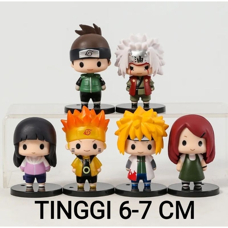 Action Figure Anime Naruto Rikudo Senin Mode Rin Minato Set Isi 6