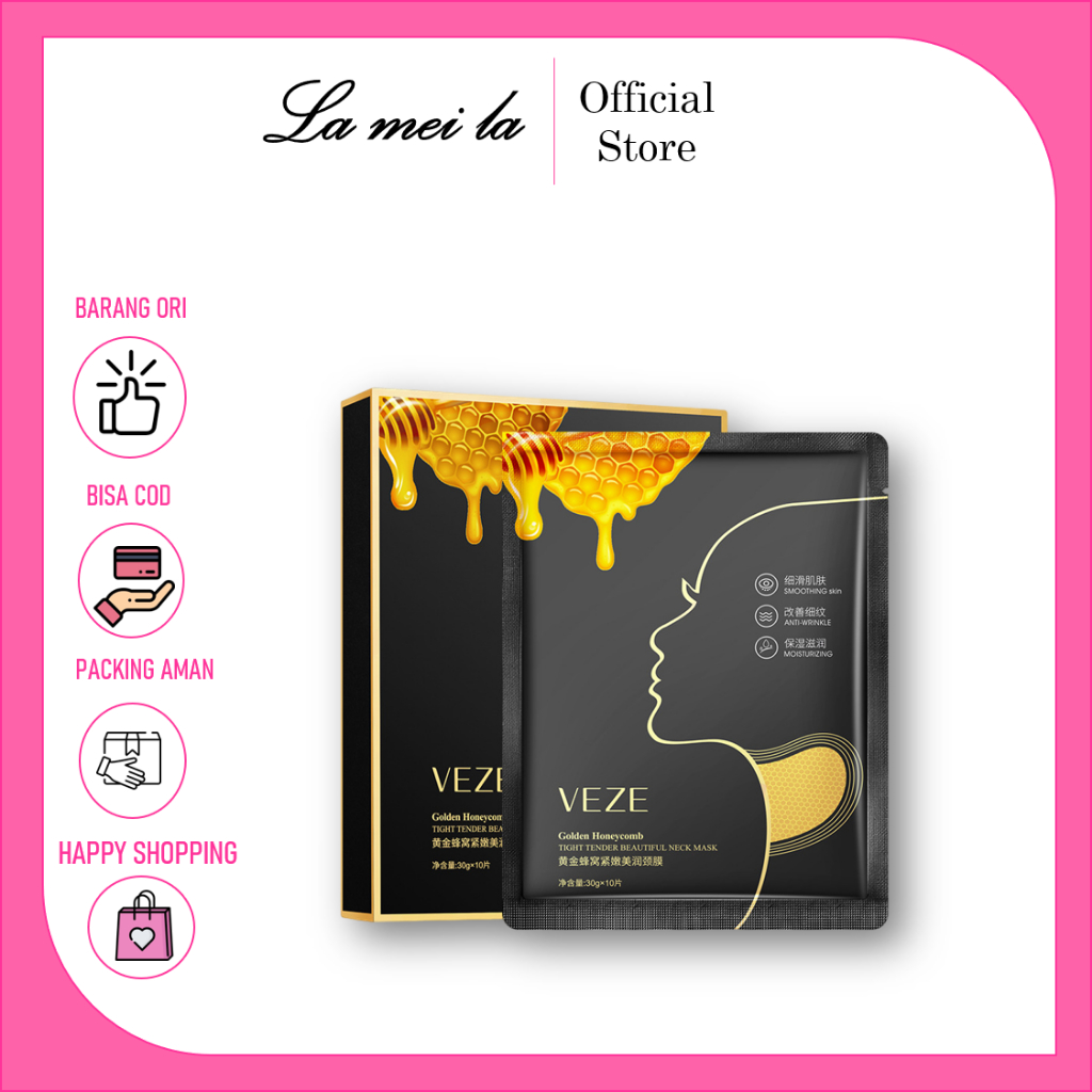 LM-FZ282324 Veze Masker Leher Smoothing Skin Anti Wrinkle Moisturizing Golden Honeycomb