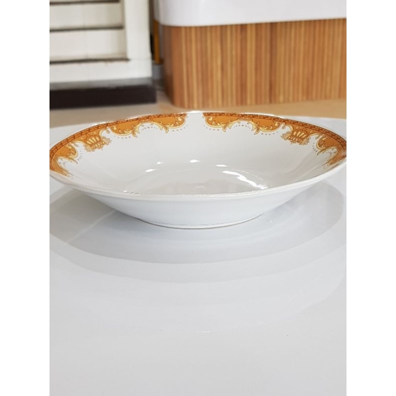 PIRING MAKAN KERAMIK LILIA DIAMETER 20 CM (6 biji) PIRING MAKAN KERAMIK LILIA MAHKOTA 8 INCH PIRING