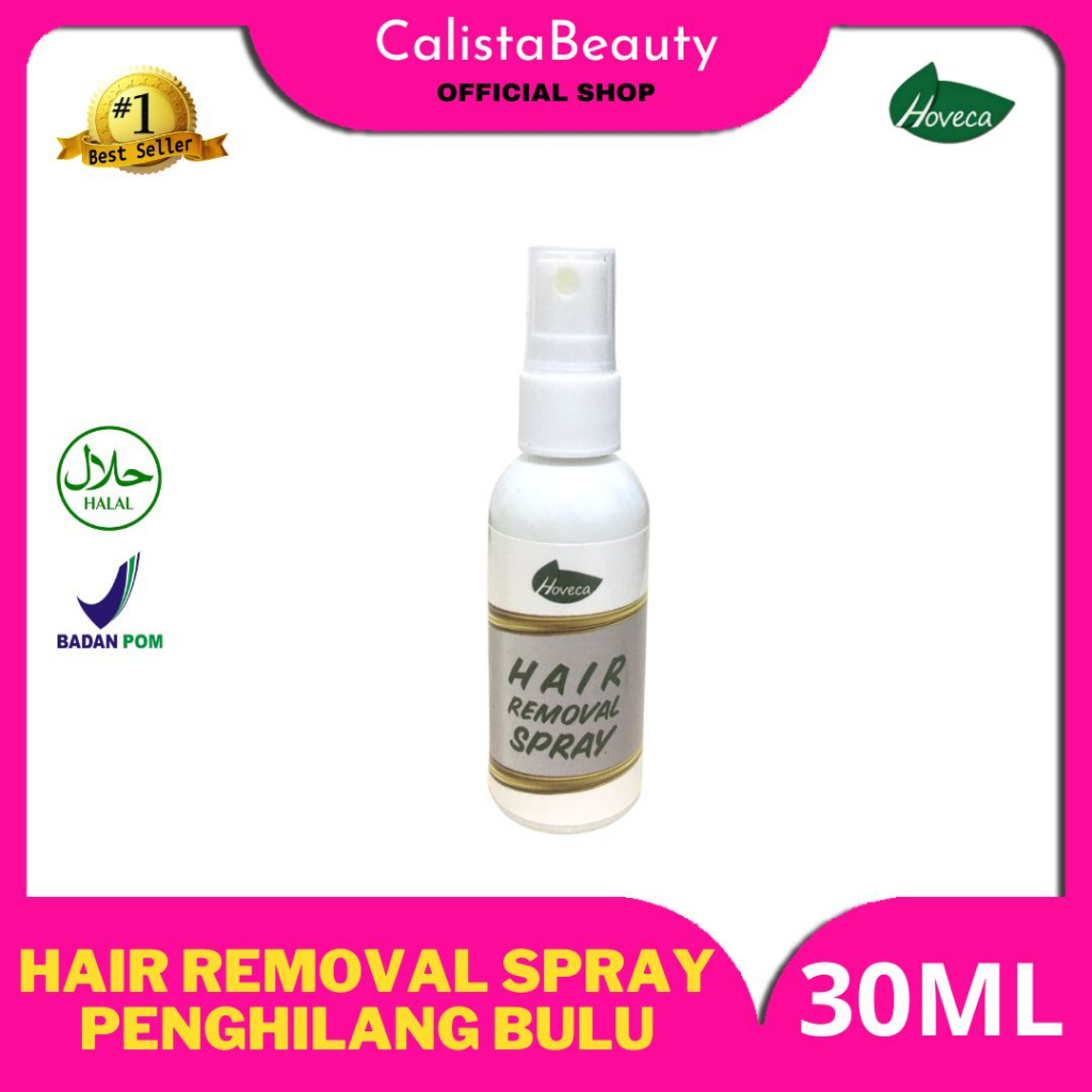 Hoveca  Hair Removal  Spray  30ml  Obat Perontok Bulu Kumis Jenggot Brewok Permanen  Penghilang Bulu