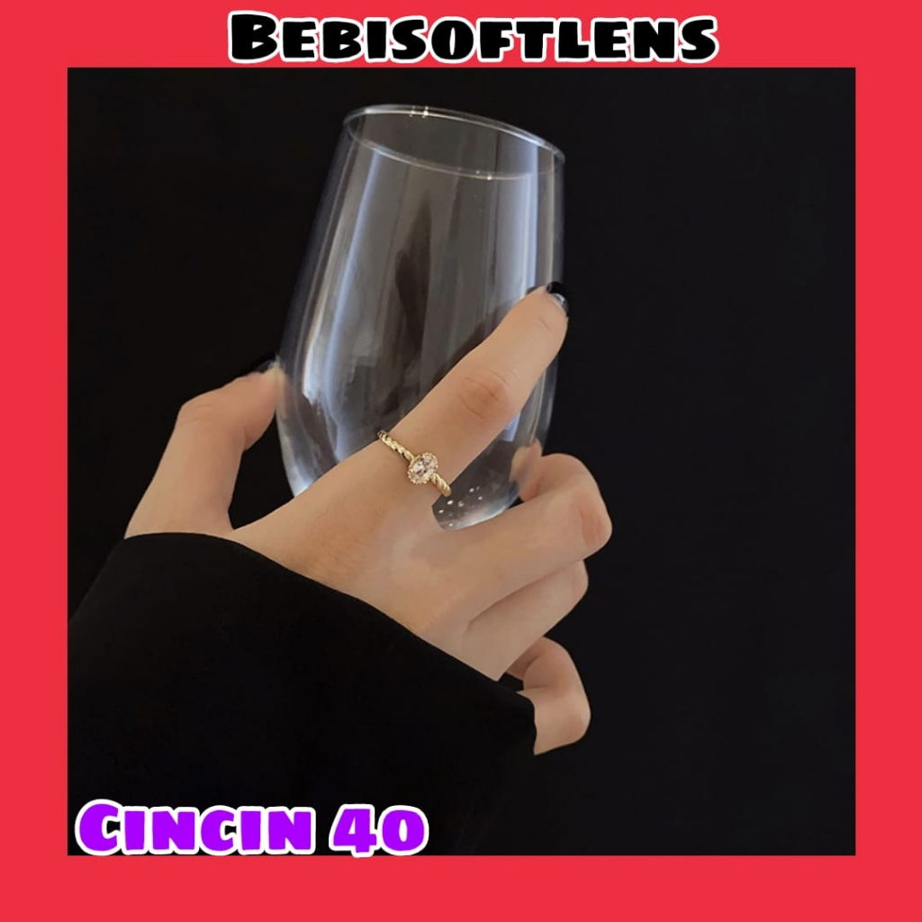 Cincin 40 Fashion Cincin Unik Lucu Keren Size 5 s/d size 6 /Deluna /BB