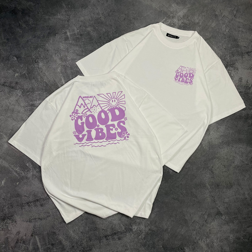 Oversize T - Shirt &quot; GOOD VIBES &amp; FEEL GOOD &amp; WILL NEVER KNOW&quot;