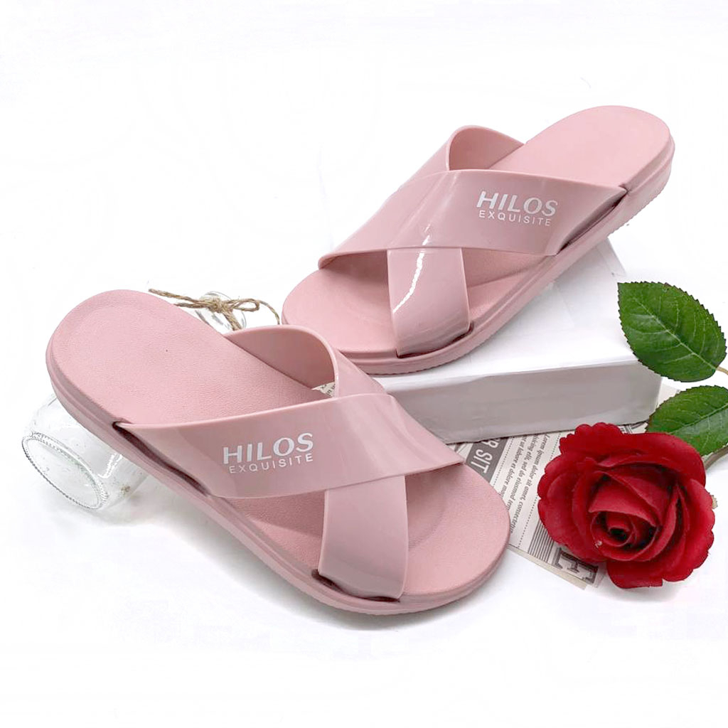 Sandal Slip On Wanita Terbaru Sandal Wanita Bahan Karet Silang Size 36-40