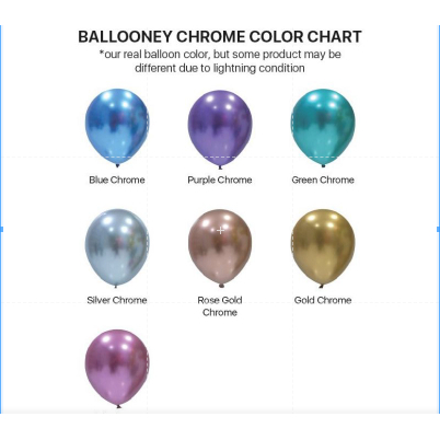 Balloon Chrome 5 inch/ Balon Chrome