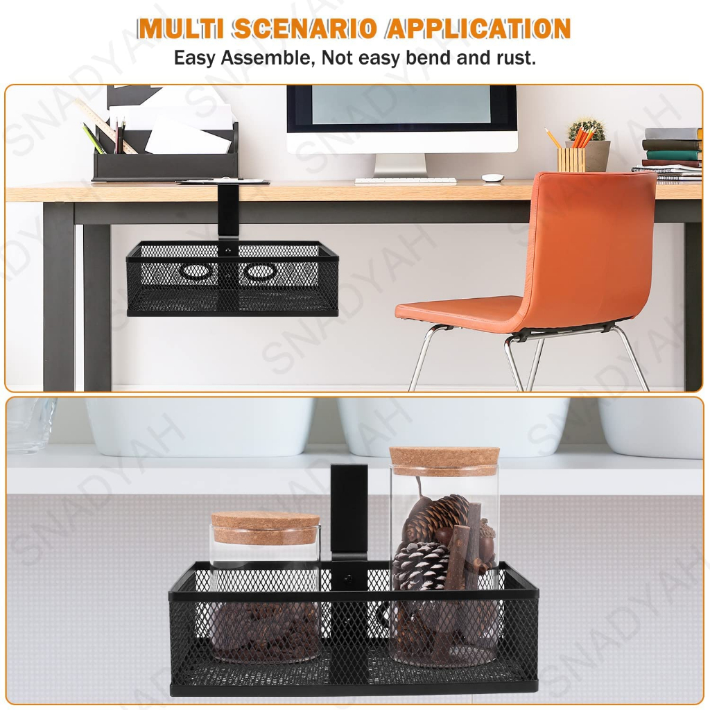 BOXY Laci Bawah Meja Tempat Penyimpanan Desk Mount Cup Holder Storage Rak Laci