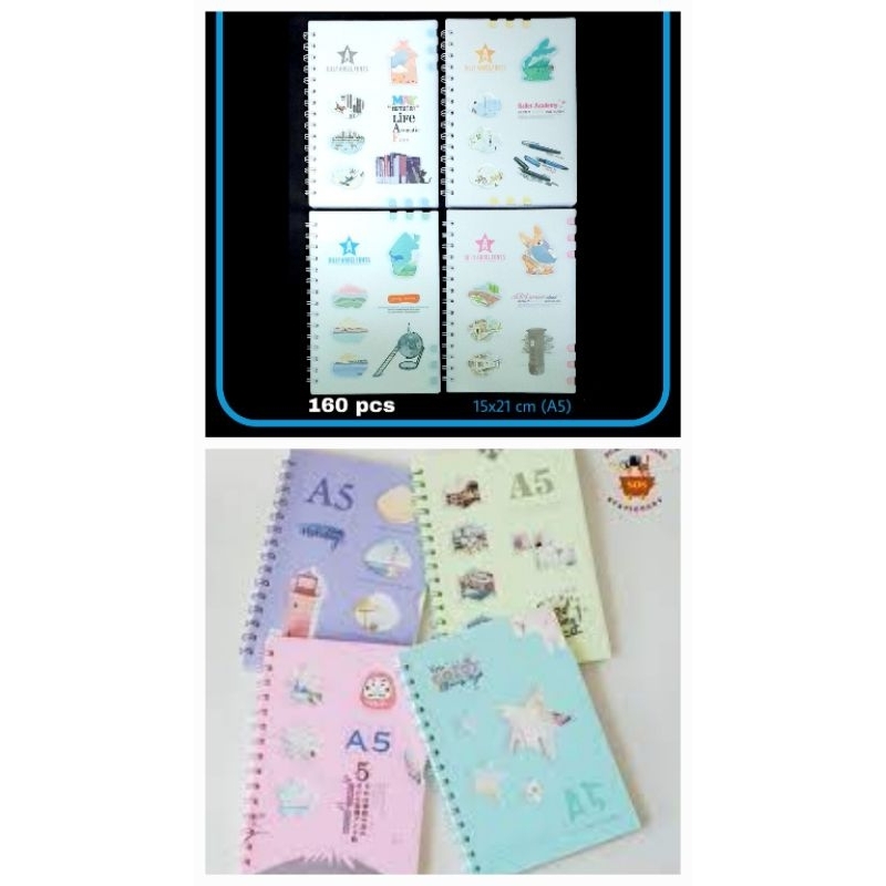 

Notebook Spiral A5 WZ/ Buku Catatan Spiral / Buku Spiral Cover Putih/ warna