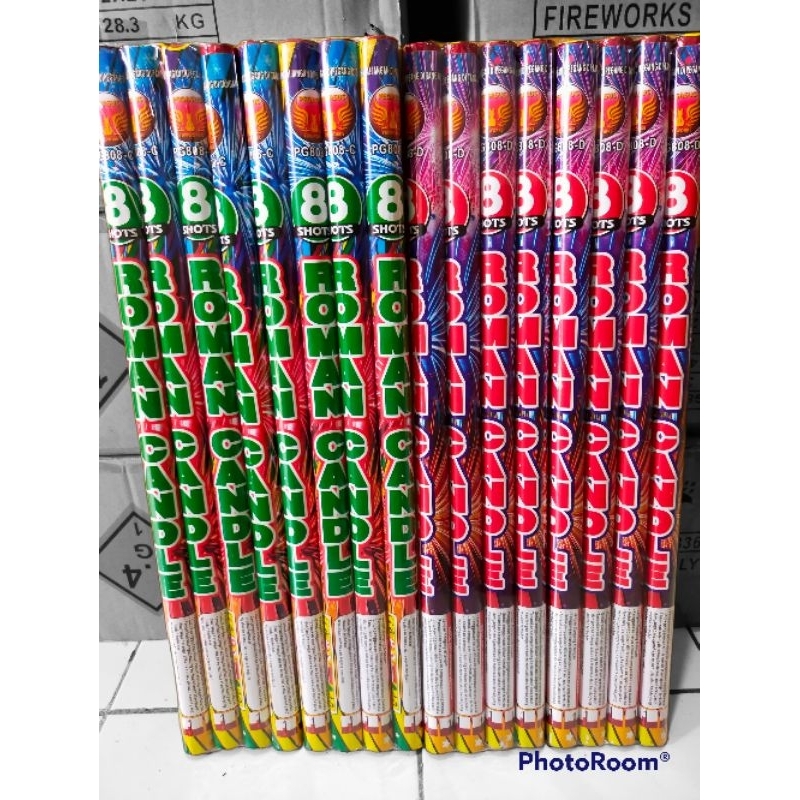 KEMBANG API ROMAN CANDLE 8 SHOT 0,8 &quot; / ROMAN CANDLE 8 TEMBAKAN DIAMETER 0,8&quot;  HARGA PER BATANG