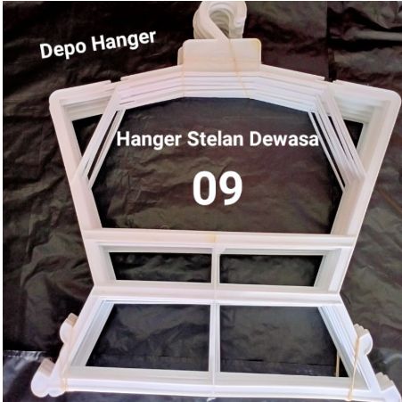 (10pcs)-Gantungan baju hanger setelan dewasa 09
