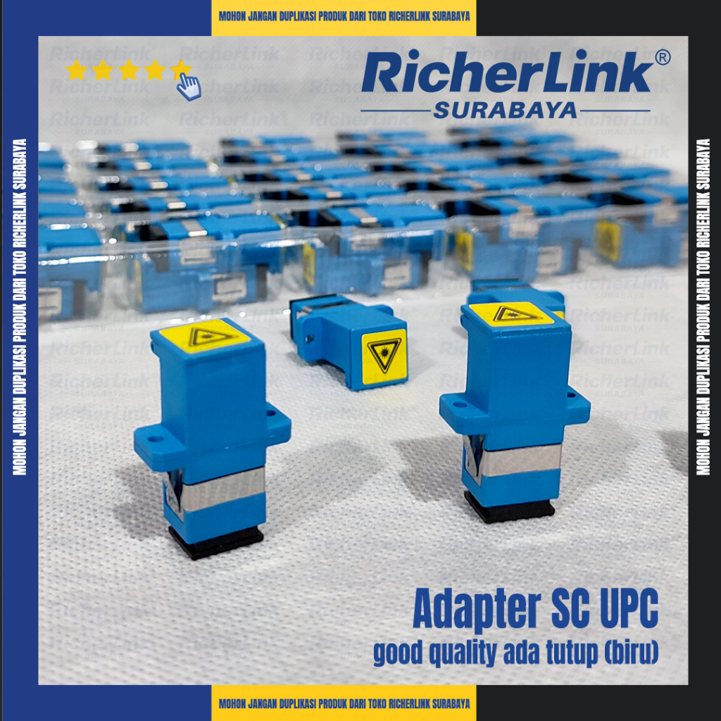 Adapter SC UPC Good Quality Model Telkom (Biru) 1 Pack isi 50 pcs