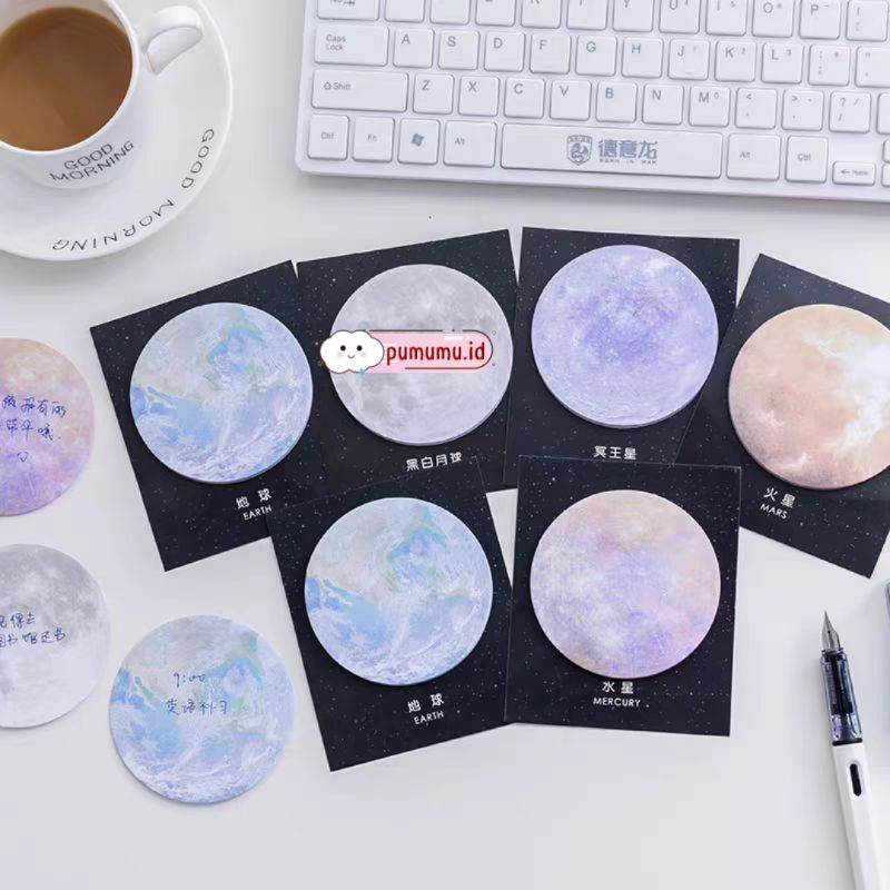 

[PUMUMU] SN03 Sticky note Planet Galaxy - sticky notes aesthetic Planet Galaxy - Memo Tempel - Memo Pad