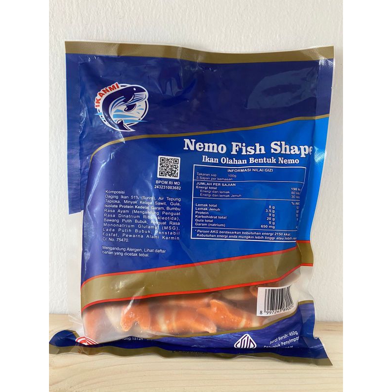 

Ikanmi Nemo Fish Shape 450g