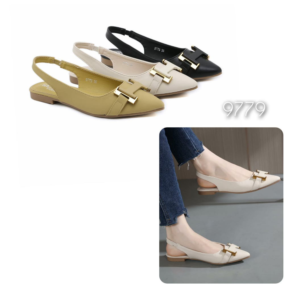 NEW ARRIVAL SANDAL WANITA FLAT KULIT LEMBUT IMPORT TERMURAH Kode: 9779