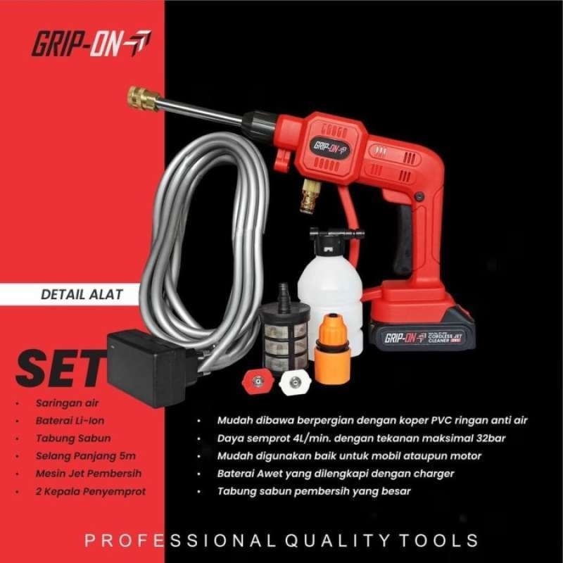 GRiP On Jet Cleaner 24 Volt semprotan air jet pembersih jet cleaner pencuci motor mobil cordless jet cleaner