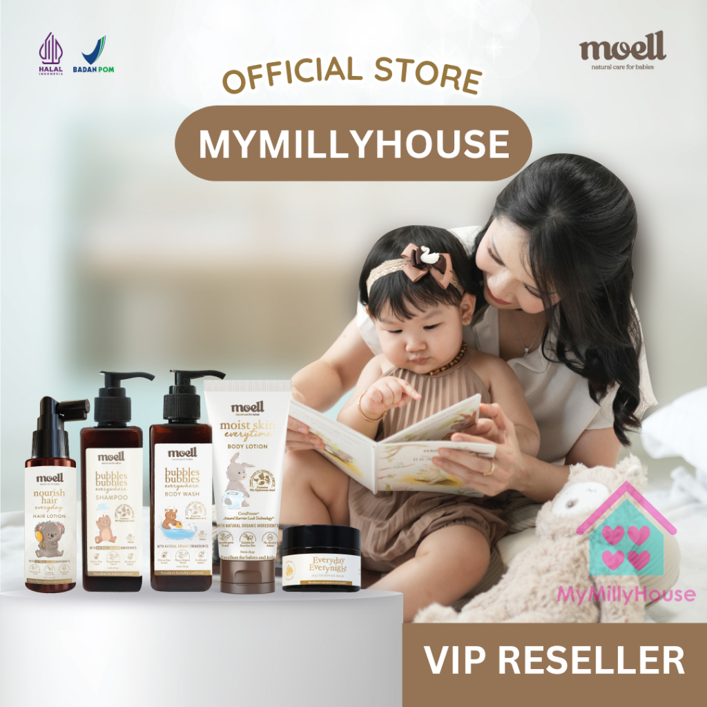 MOELL Bubbles Bubbles Everywhere Shampoo / Body Wash / Body Lotion / Hair Lotion / Multipurpose Balm