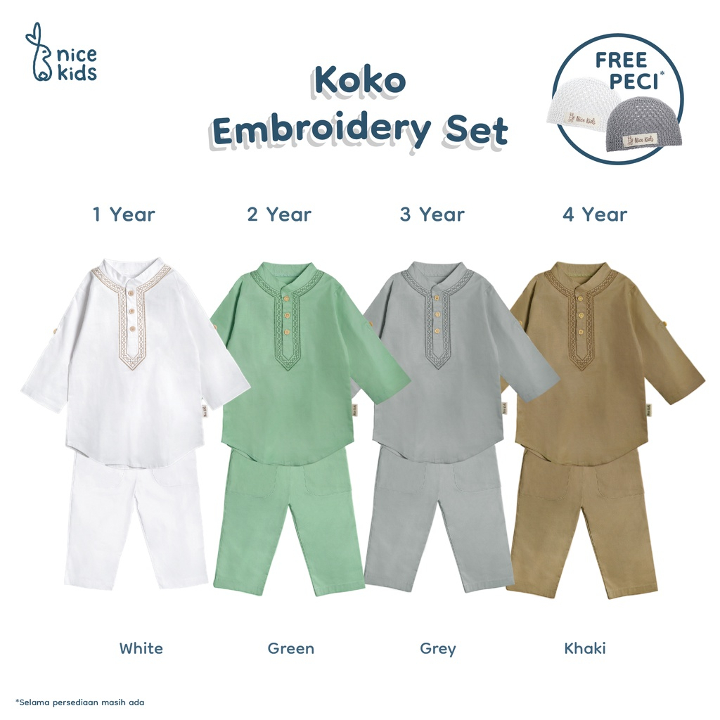 Nice Kids Koko Embroidery | Baju Koko Anak