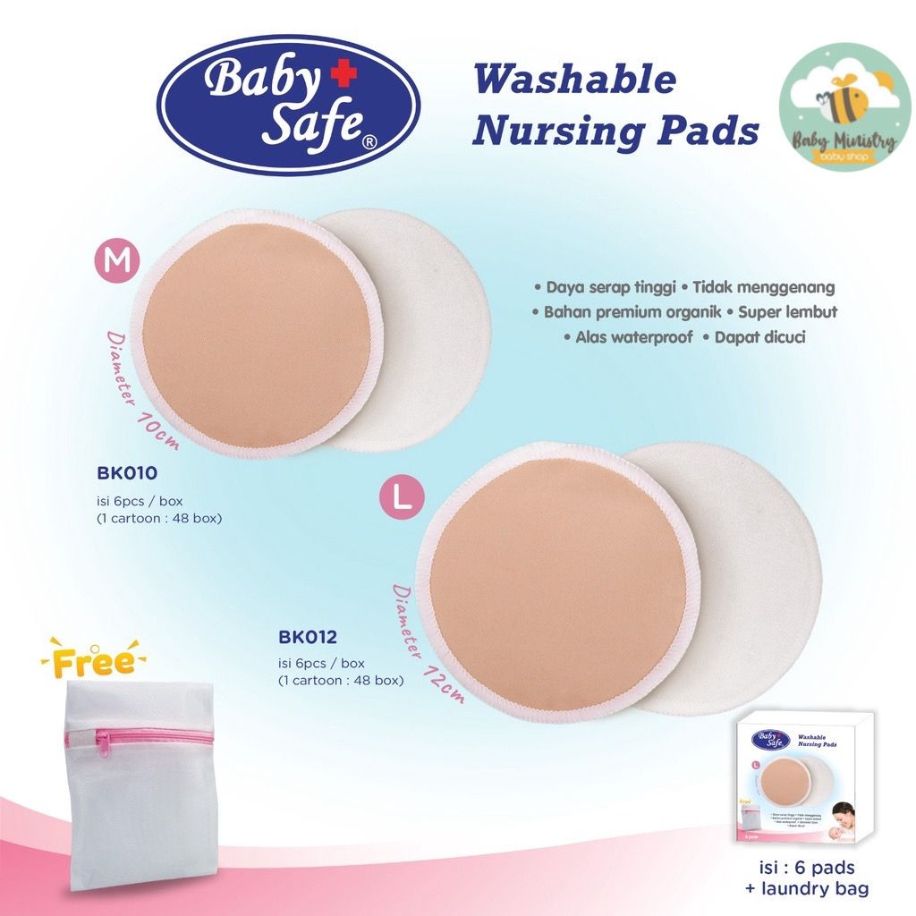 Baby Safe Nursing Pad Washable / Bantalan Asi / Breast pad / Dacco Mama / Bisa dicuci / Washable / Breastpad Menyusui