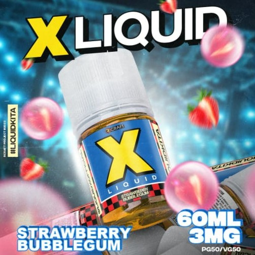 Liquid X Strawberry Bubblegum 60ML By Rcraft x Tipe-X / X Liquid