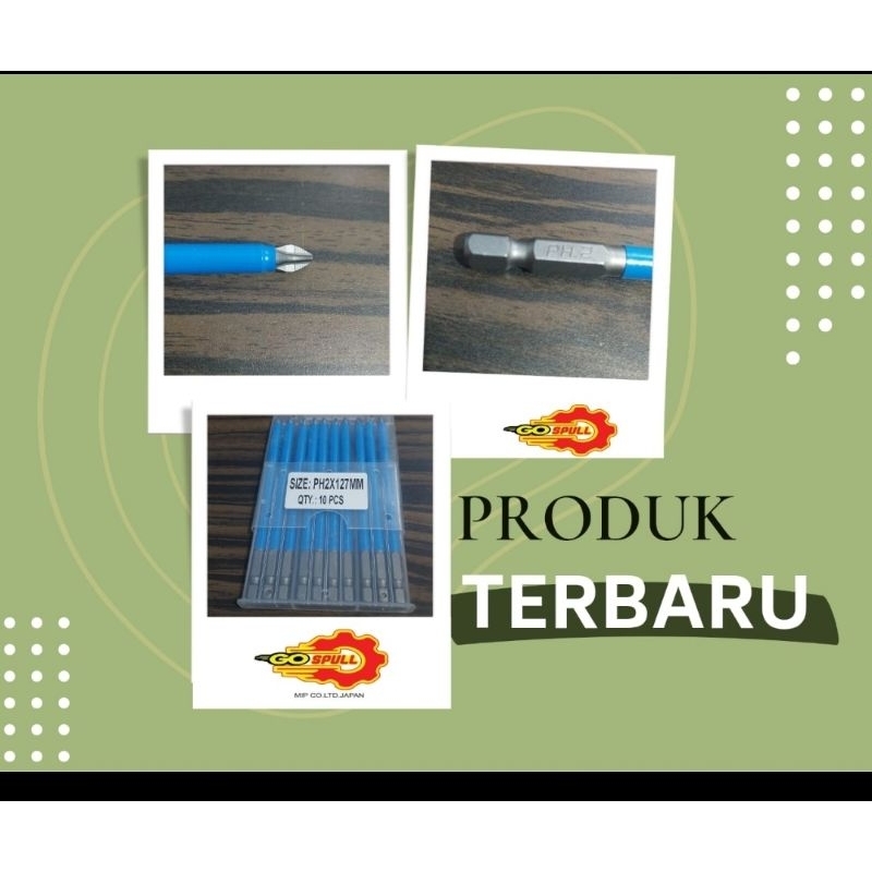 1 pcs mata bor obeng magnetik panjang 127mm ph2 as hex anti slip 127 mm