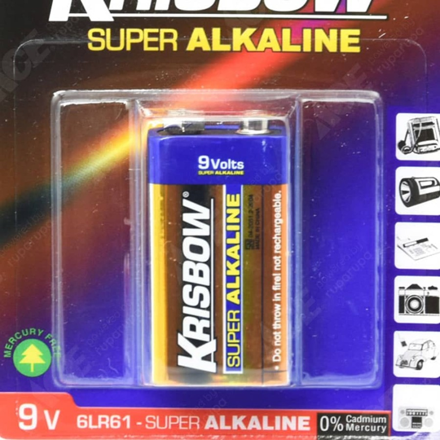 KRISBOW BATERAI ALKALINE 9V