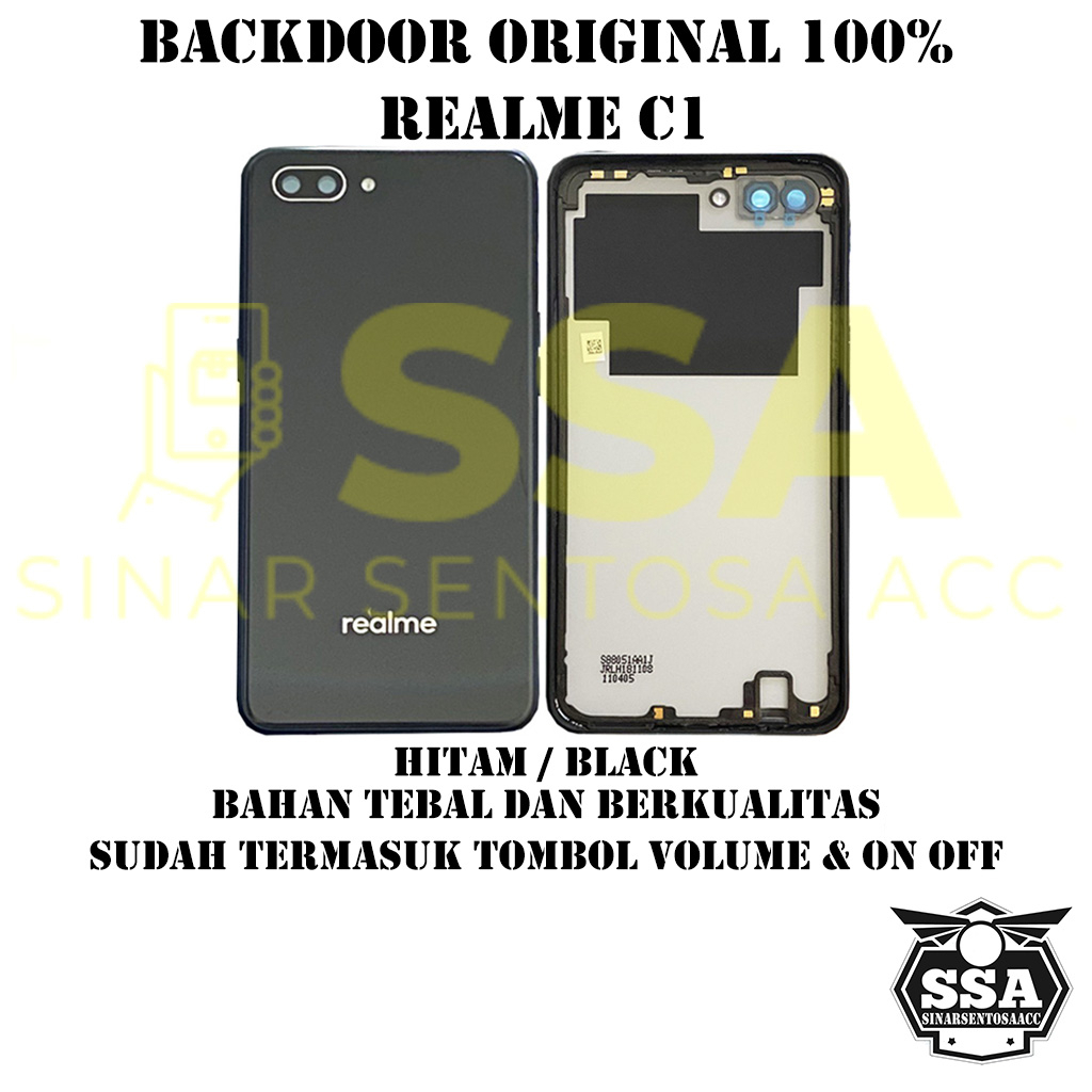 Backdoor Original 100% Realme C1 Tutup Baterai Tutup Belakang Backcover Back cover Real Me C 1 RealmeC1