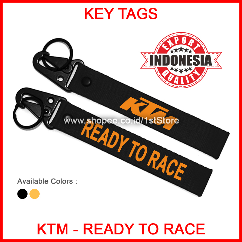 GANTUNGAN KUNCI KTM READY TO RACE PREMIUM KEYCHAIN HIGH QUALITY KEY BIKE BAG TAG SEPEDA MOTOR DUKE R